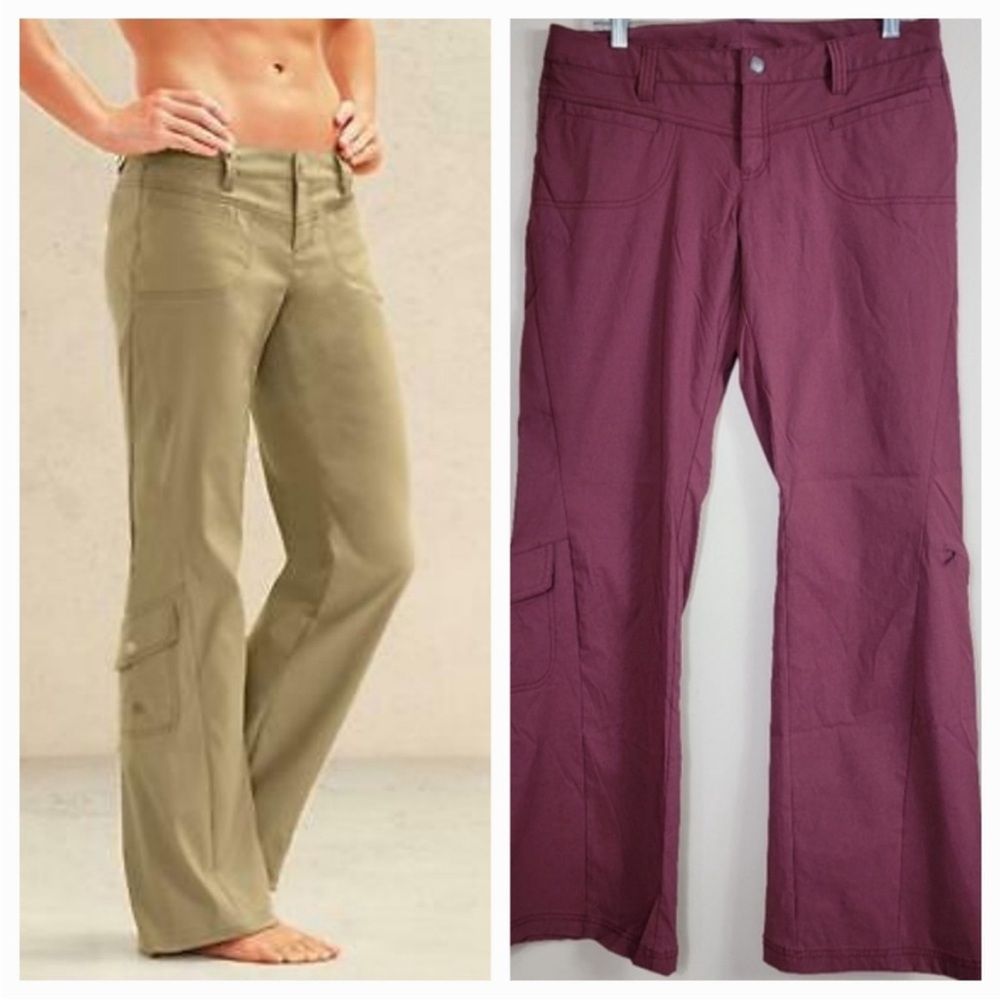Athleta Burgundy Dipper Boot Cut Low Rise Athletic Outdoor Cargo Utility Pants
